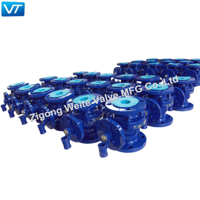 OEM 한 단의 유동구 밸브 볼 F316  클래스 150이 색을 청색화합니다